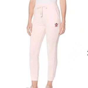 NWT Badgley Mischka Baby French Terry Knit Jogger Pant White XS